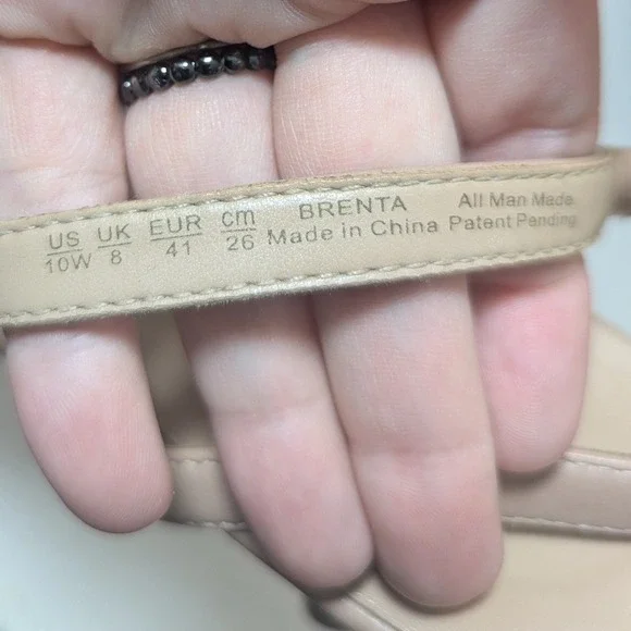 Naturalizer Brenta Sandals Women 10W Tan Strappy Slingback Heels - Picture 4 of 8